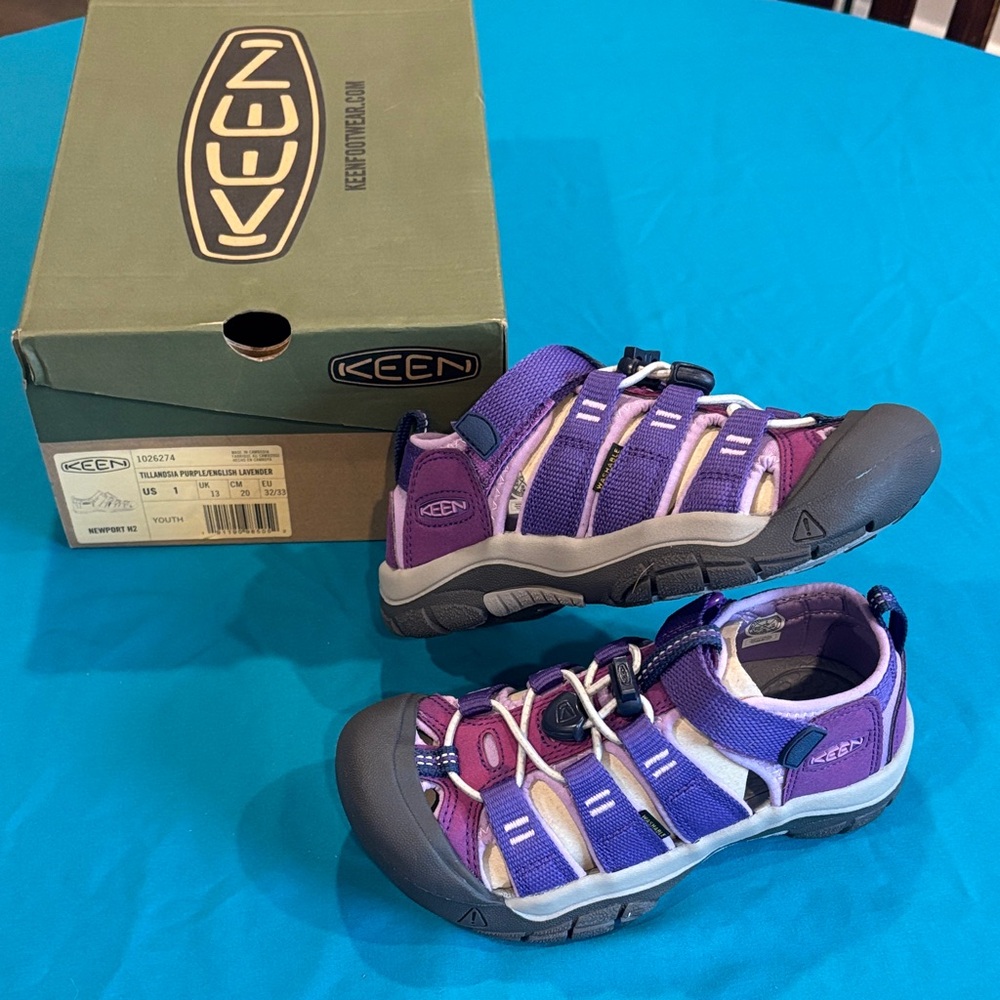 KEEN Kids Purple and Gray Sandals